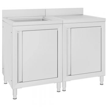 Fregadero de cocina profesional acero inoxidable 120x60x96 cm