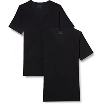 Pack de 2 Camisetas para Hombre SCHIESSER - Serie 95/5, Cuello en V, Algodón Orgánico, Tallas S-4XL