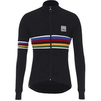Santini UCI - Camiseta de Manga Larga de Lana con diseño de arcoíris, Multicolor, Talla 4XL