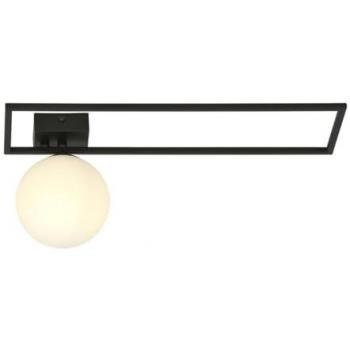 Lámpara de Techo Imago EPIKASA, Acero Negro y Blanco con Vidrio, 50x21x18 cm