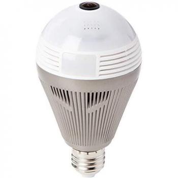 XM-FAMILY Bombilla LED con Camara WiFi 5MPX VISION-360° Sensor-CREPUSCULAR