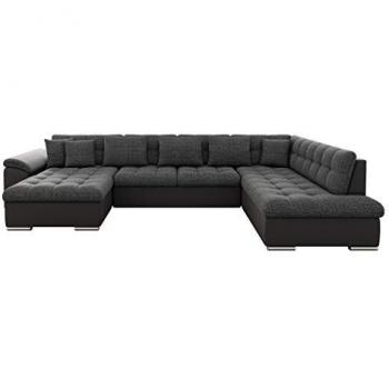 Sofá rinconero Comfivo 128 con función de descanso, Soft 020 y Majorka 03, dimensiones 348 x 205 x 76 cm