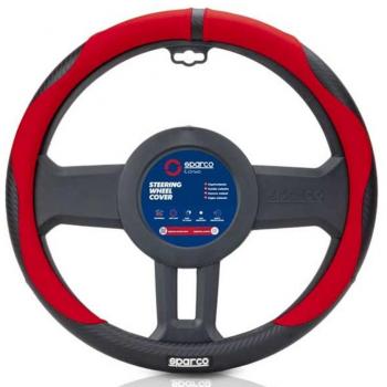 Funda Volante Sparco S128 Rojo - Protección Duradera, diseño ergonómico, material resistente al desgaste, fácil instalación, compatible con la mayoría de volantes