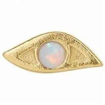 Ear Candy - Piercing Evil Eye de Plata Bañado en Oro Amarillo 18k