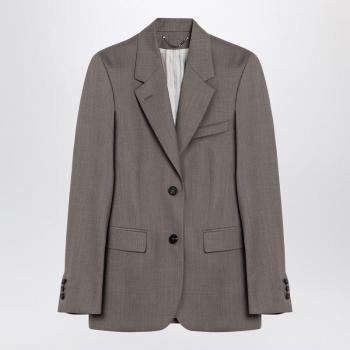 Golden Goose Women's Greige Single-Breasted Jacket in Wool - Brown, Size 40