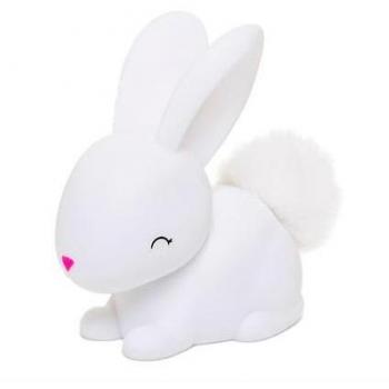 Luz de Noche Infantil Dhink Conejito Blanco con Cambio de Color y Temporizador LR44