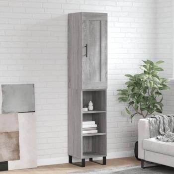 Armario alto Sonoma gris 34,5x34x180 cm madera contrachapada