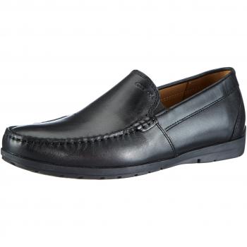 Geox Siron W Black Smooth Leather Men's Moccasins