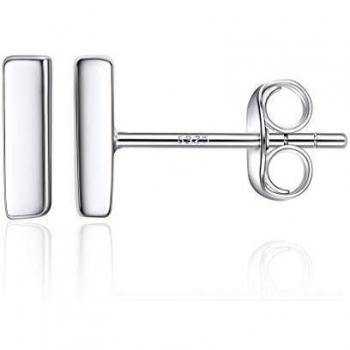 Silvora Pendientes de Letras I Plata Pendientes Pequeños Niña Chicas Pendientes Inicial de Plalta