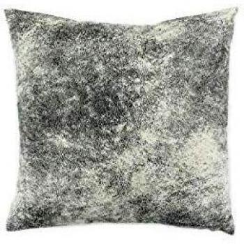 Cojín Havane 40x40 cm con aspecto de cuero envejecido y funda desmontable - Blanco