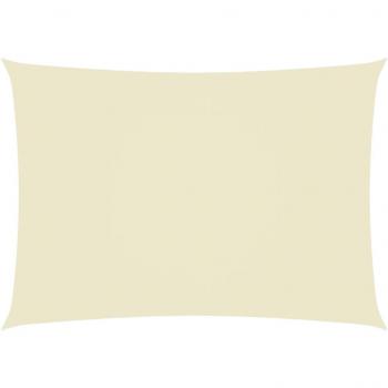 Toldo de vela rectangular tela Oxford color crema 2,5x4,5 m