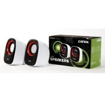 Catkil 936721 - Altavoces USB, 5 W, color rojo