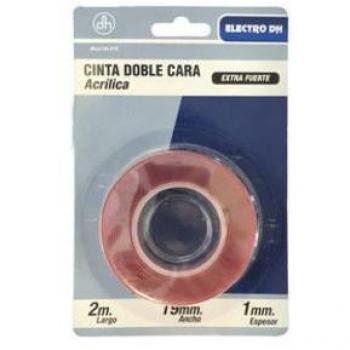 Cinta Adhesiva Doble Cara Acrílica Transparente 19mm x 2m