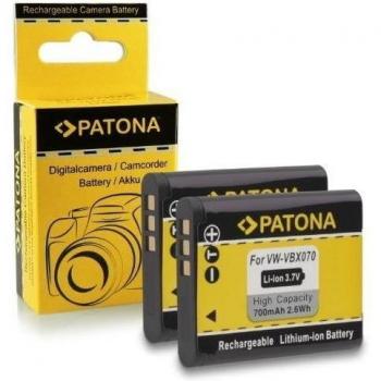 2x Batería Panasonic VW-VBX070 / Pentax D-Li88 / Sanyo DB-L80 perPanasonic HX-DC1 | HX-DC2 | HX-DC10 | HX-DC15 | HX-WA10 | Pentax Optio E71 | H90 | P70 | P80 | W90 | WS80 | Sanyo Xacti VPC-CA100 | VPC-CG10 | VPC-CG20 | VPC-CG21 | VPC-CG100 | VPC-CS1 | VP