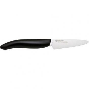 Kyocera FK-075WH Cuchillo Mondador de Cerámica con Mango Negro, 7.5 cm