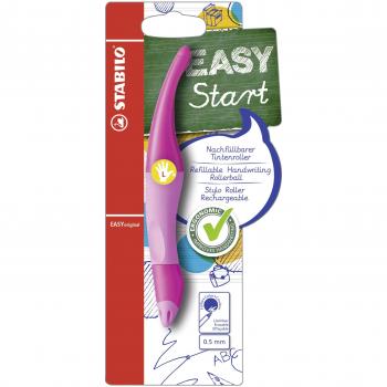 Rollerball ergonómico - STABILO EASYoriginal START - Cuerpo rosa - Modelo para ZURDOS