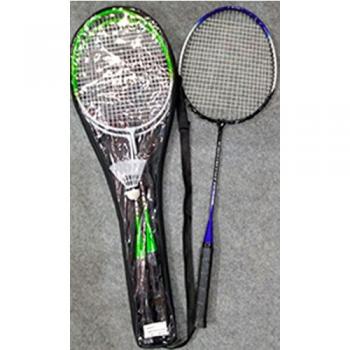 Set de 2 raquetas de badminton con volante y funda