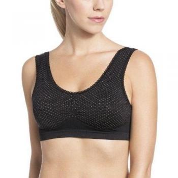 Anita Schwangerschafts-Bustier, Sujetador premamá para Mujer, Negro 85