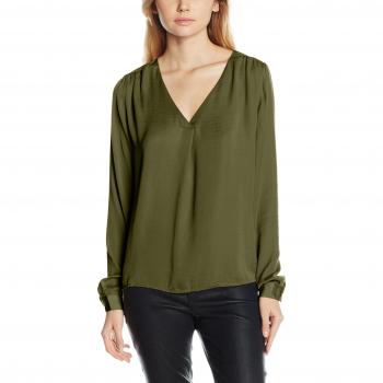 VILA CLOTHES VIMELLI L/S NEW TOP-NOOS, Camisa Manga Larga Mujer, Verde