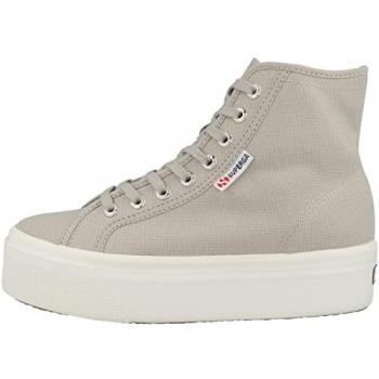 Superga 2708 Hi Top Women's Ankle Boots Grey Colomba/White Avorio UK Size 3.5