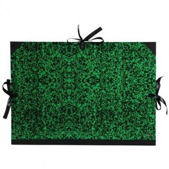 Carpeta Dibujo Canson Classic 52x72 Cm Con Lazos Marmol Verde