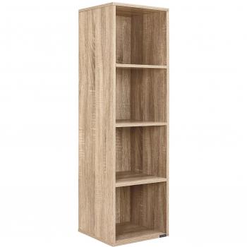 Estantería Casaria con 4 compartimentos 106x30x30cm, antivuelco, protector de suelo, capacidad de carga 40kg, para salón, dormitorio y oficina, estante vertical cúbico