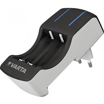 VARTA cargador de bolsillo sin pilas incluidas, cargas 2 o 4 pilas NiMH AA, AAA al mismo tiempo