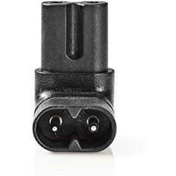 Nedis PCGP11912BK Conector de Alimentación | IEC-320-C7 Hembra - IEC320-C8 Macho en ángulo Arriba/Abajo | Negro