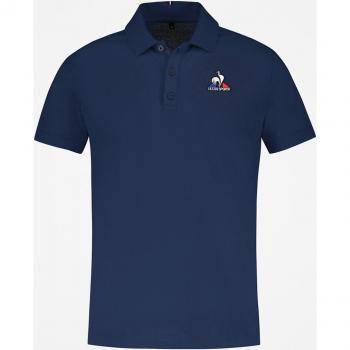 Le Coq Sportif Men's Essential N°2 Short Sleeve Polo Dress Blue