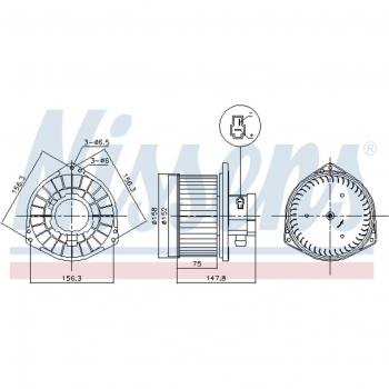 Ventilador interior NISSENS NIS 87531 - Ventilador habitáculo, compatible con diversas marcas de automóviles, diseñado para proporcionar un flujo de aire óptimo en el interior del vehículo, fabricado con materiales de alta calidad para