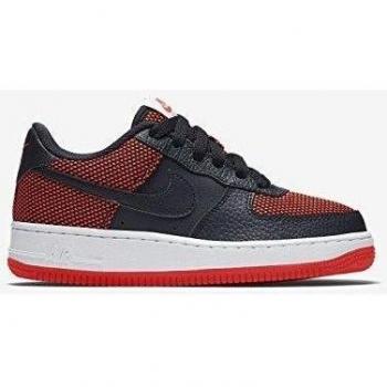 Nike Air Force 1 Premium (GS), Zapatillas de Baloncesto Para Niños, Naranja / Negro / Blanco (Bright Crimson / Obsidian-White), 38 EU