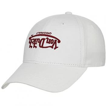 Von Dutch York Cotton Baseball Cap - Curved Brim (One Size, White)