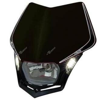 Rtech Faro delantero V-FACE LED Negro - Placa para faro LED negro