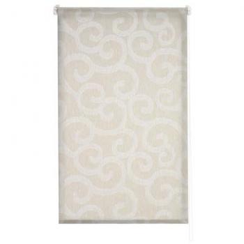 Estor Enrollable Translúcido Jacquard Ornella Beige 90 x 255 cm - Fácil Instalación para Ventanas y Puertas