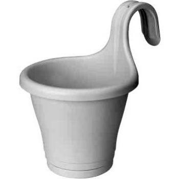 Elho Corsica Easy Hanger Single - Jardinera - White - Exterior & Balcón - L 19.4 x A 27.1 x A25.9 cm