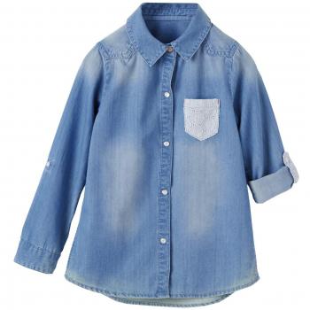 VERTBAUDET Camisa Vaquera niña Denim Bleached 8A