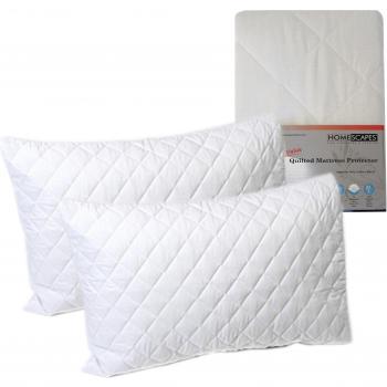 Homescapes Dos fundas de Almohada 50 x 75 cm anti acaros 100% poliester