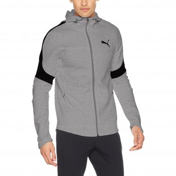 Puma Evostripe Move FZ Hoody Sudadera con Capucha, Hombre, Gris, X-Large