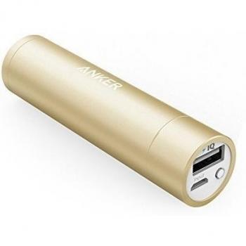 Anker PowerCore+ mini (Super Batería Externa 3350 mAh de Aluminio con Forma de Lápiz Labial) Cargador Portátil para iPhone, iPad and Samsung Galaxy and More