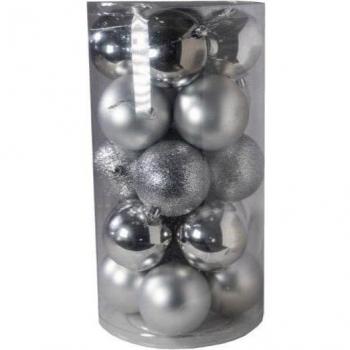 Conjunto de 20 Bolas de Navidad de 8cm para Decoración del Árbol en Bodas, Fiestas y Celebraciones Navideñas