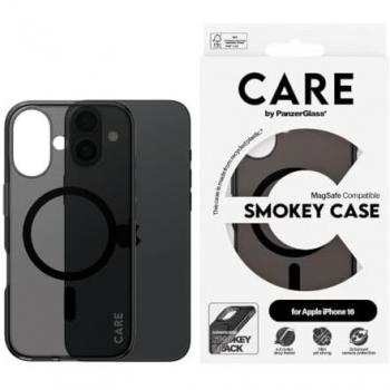 Funda CARE PanzerGlass® Smokey Urban Combat con MagSafe para iPhone 16 - Negra