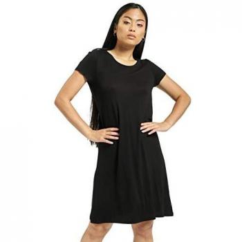 Only Onlbera Black Lace-Up Short Sleeve Dress for Women (XS to XL)