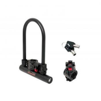 Massi Mammoth Candado de Bicicleta, Deportes y Aire lobre, Negro, 180X245X12