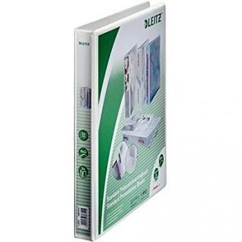 Carpeta de Anillas Leitz A4+ 4 Anillas D, 37 mm, Blanca