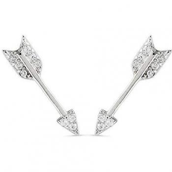 PENDIENTES PLATA FLECHA MINI CON CIRCONITAS, MARCA LUXENTER EH2620