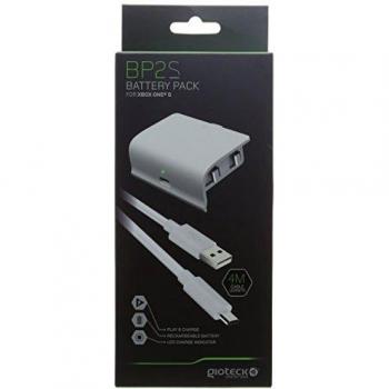 Gioteck - Gioteck - Pack de bateria de color blanco Gioteck BP2 S para mandos Xbox One de 800 mAh con cable carga y juega USB de 4m