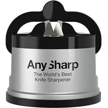 AnySharp Afilador De Cuchillos Con Ventosa, Plata