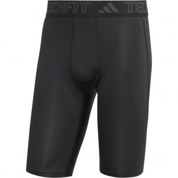 adidas Men's Tech-Fit Short Tight in Black - Size S