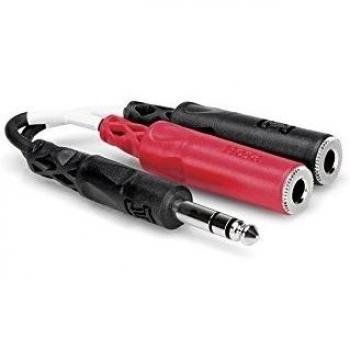 Hosa Technology 1/4 TRS to 1/4 TSF - Adaptador para cable