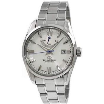 Orient Star Power Reserve Sapphire Glass Steel Bracelet Silver Dial Dress Watch RE-AU0006S